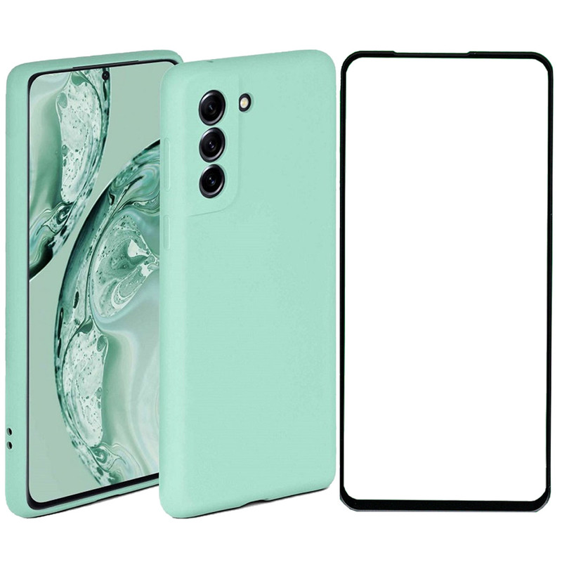 کاور قاب تک مدل SILIC2 مناسب برای گوشی موبایل سامسونگ Galaxy S21 FE 5G به همراه محافظ صفحه نمایش