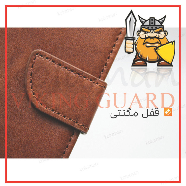 کیف کلاسوری وایکینگ گارد مدل چرمی طرح CUT مناسب برای گوشی موبایل سامسونگ Galaxy A02