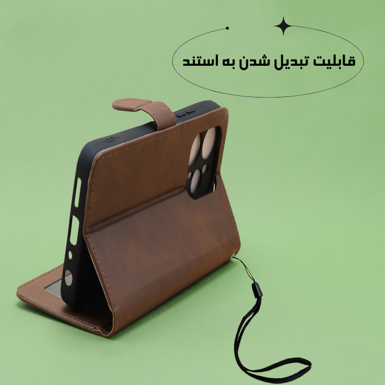 کیف کلاسوری دیامانته مدل Scusa Rd مناسب برای گوشی موبایل شیائومی Poco F4 به همراه بند آویز
