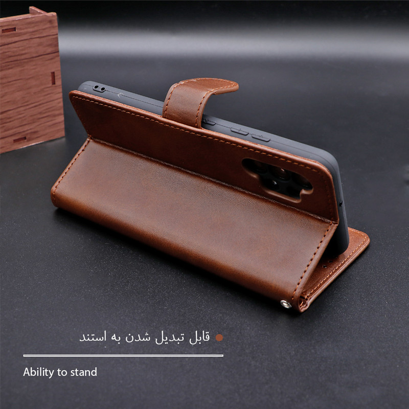 کیف کلاسوری گرین گارد طرح چرمی مدل Landing کد 02 مناسب برای گوشی موبایل سامسونگ Galaxy A05 به همراه بند آویز