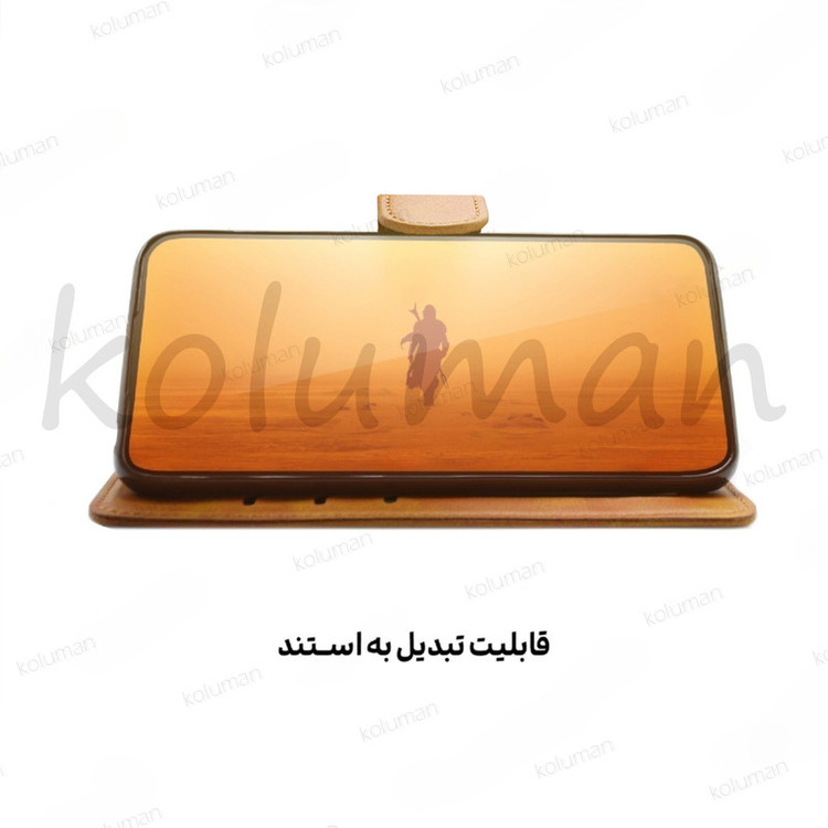 کیف کلاسوری کلومن مدل چرمی مناسب برای گوشی موبایل شیائومی Redmi Note 8 Pro به همراه بند آویز