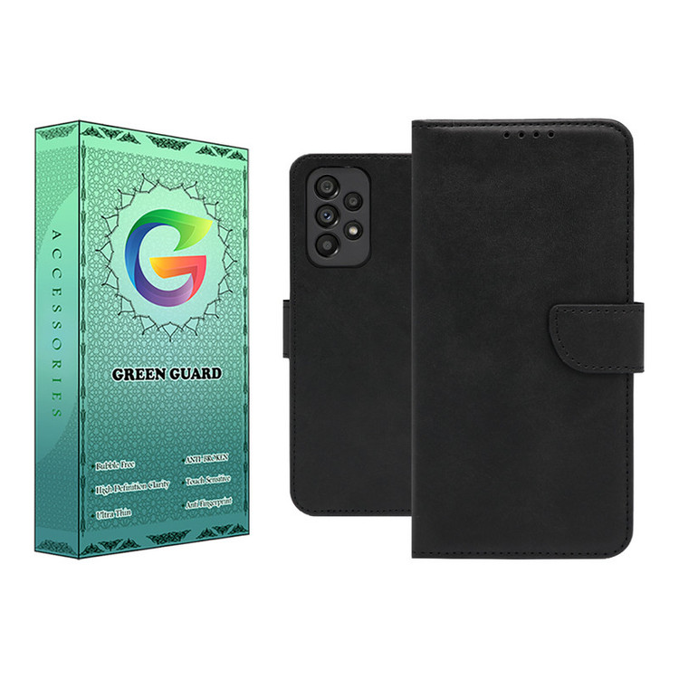 کیف کلاسوری گرین گارد مدل چرمی مگنتی کد Black-BB101 مناسب برای گوشی موبایل سامسونگ Galaxy A72