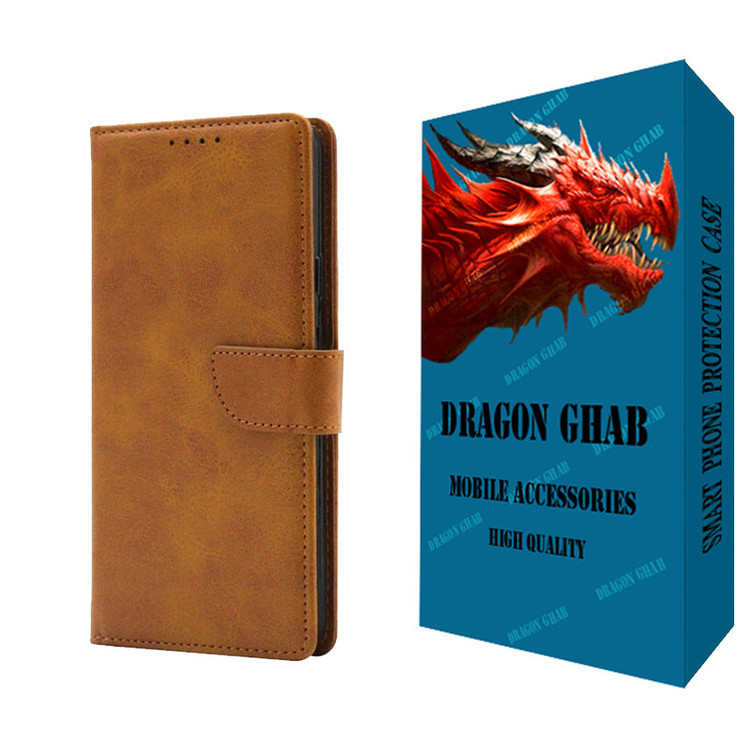 کیف کلاسوری دراگون قاب مدل چرمی طرح CUT مناسب برای گوشی موبایل شیائومی Poco X5 Pro