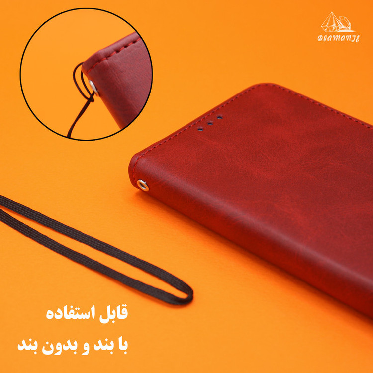 کیف کلاسوری دیامانته مدل Bandaviz Gn مناسب برای گوشی موبایل آنر X8 به همراه بند آویز