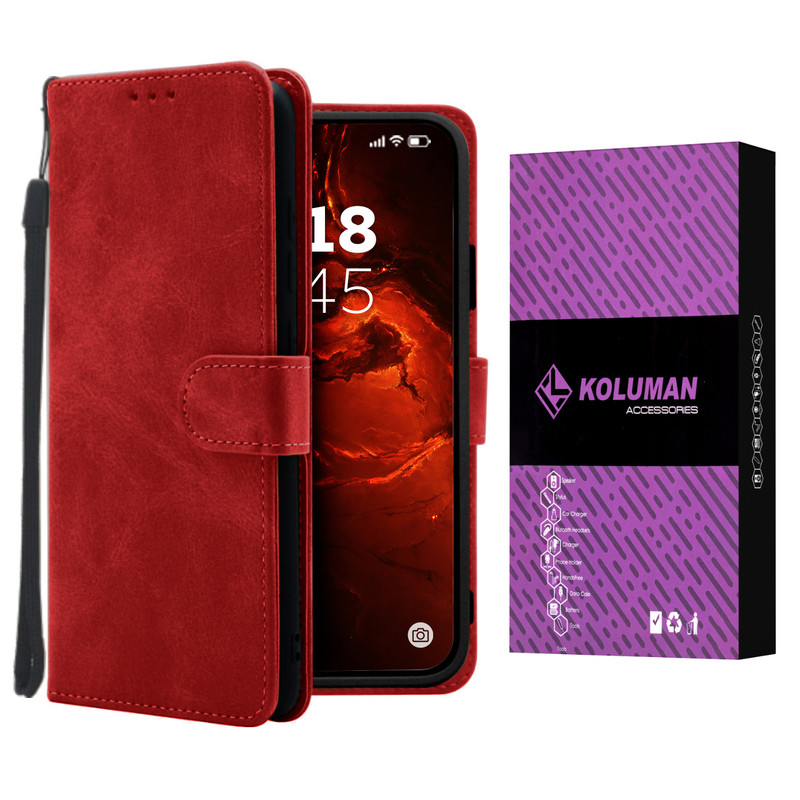 کیف کلاسوری کلومن مدل چرمی مناسب برای گوشی موبایل سامسونگ Galaxy A04S / A13 5G به همراه بند آویز