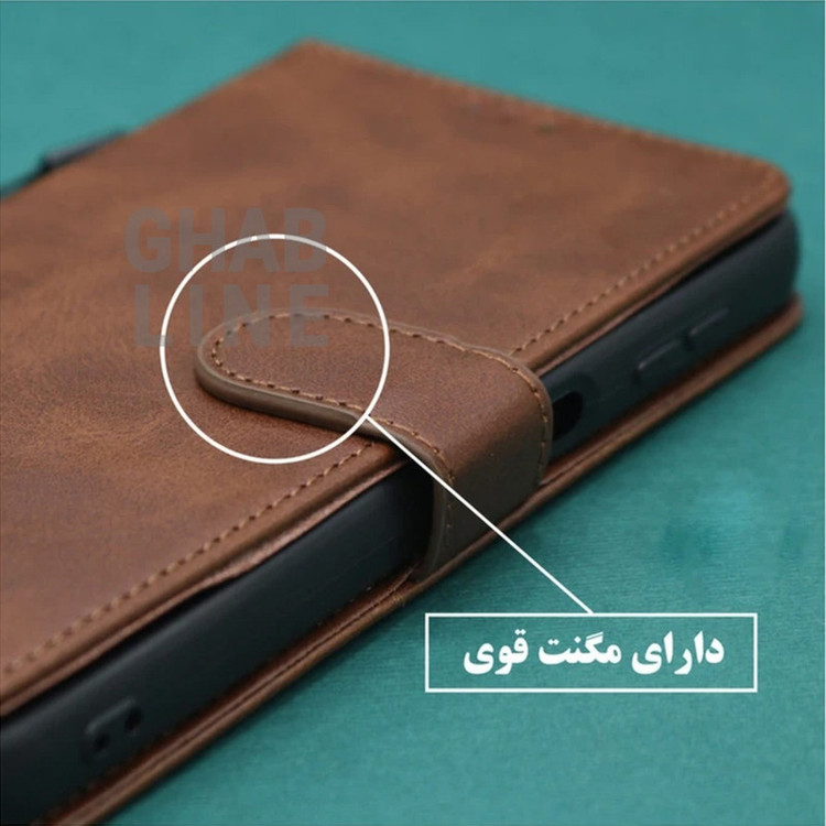 کیف کلاسوری قاب لاین مدل KIFCLABL-GL مناسب برای گوشی موبایل شیائومی Redmi A1 Plus / Redmi A2 Plus / Poco C51