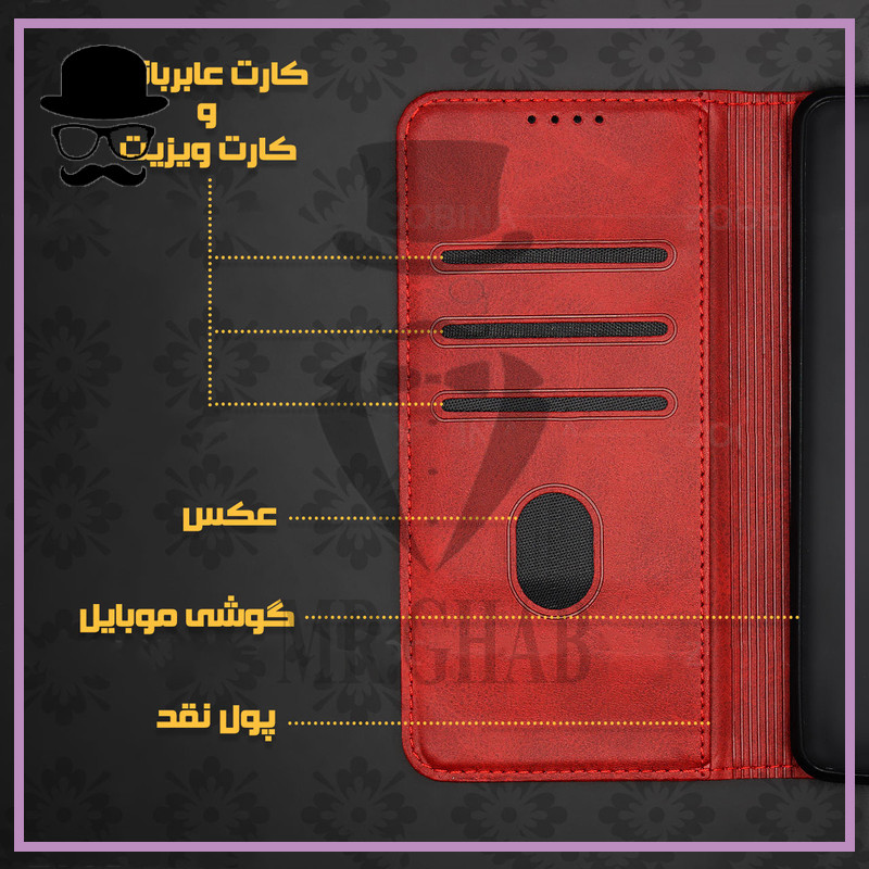 کیف کلاسوری مستر قاب مدل چرمی طرح CUT مناسب برای گوشی موبایل شیائومی Redmi 10A