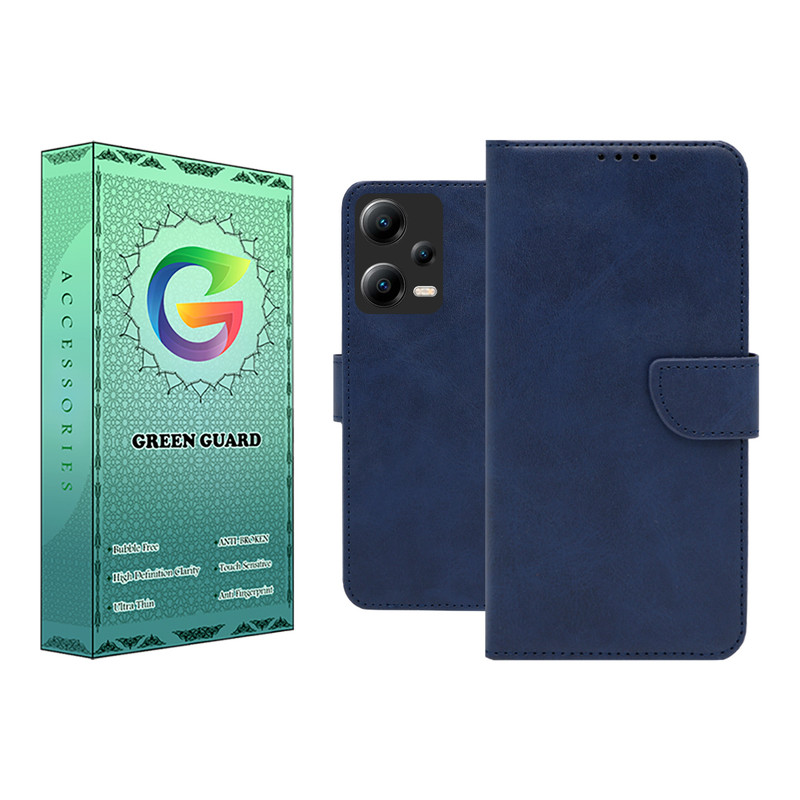 کیف کلاسوری گرین گارد مدل چرمی مگنتی کد Blue-B01 مناسب برای گوشی موبایل شیائومی Poco X5