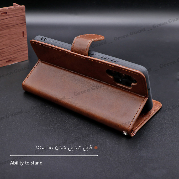 کیف کلاسوری گرین گارد طرح چرمی مدل Landing مناسب برای گوشی موبایل شیائومی Redmi Note 12 4G به همراه بند آویز
