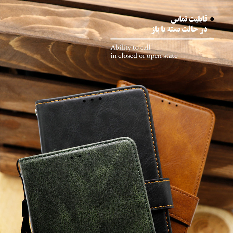 کیف کلاسوری گرین گارد مدل چرمی RD Kit مناسب برای گوشی موبایل شیائومی Redmi Note 12 4G به همراه بندآویز