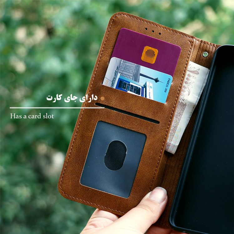 کیف کلاسوری گرین گارد مدل چرمی RD Kit مناسب برای گوشی موبایل شیائومی Redmi Note 12 4G به همراه بندآویز