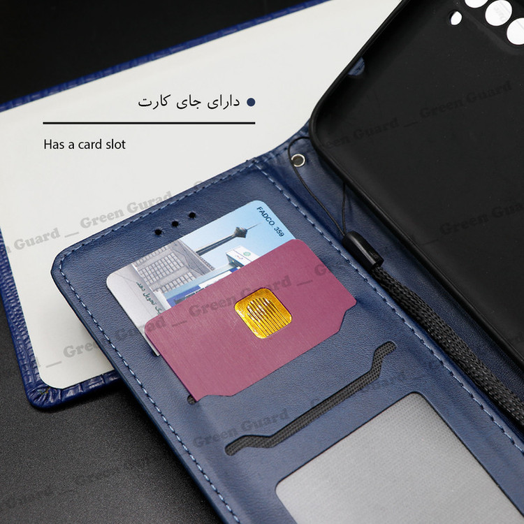 کیف کلاسوری گرین گارد طرح چرمی مدل Landing مناسب برای گوشی موبایل سامسونگ Galaxy A04S / A13 5G به همراه بند آویز