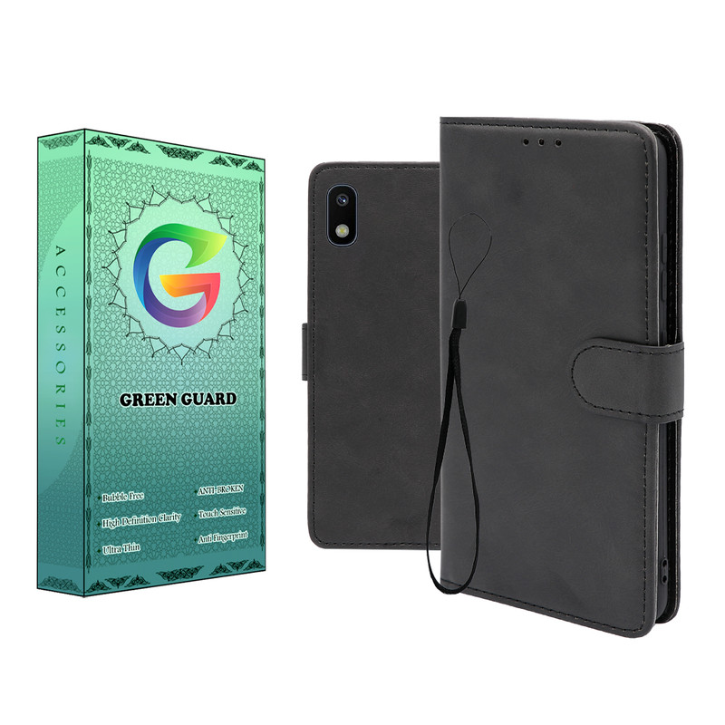 کیف کلاسوری گرین گارد طرح چرمی مدل Landing مناسب برای گوشی موبایل سامسونگ Galaxy A10 / M10 به همراه بند آویز